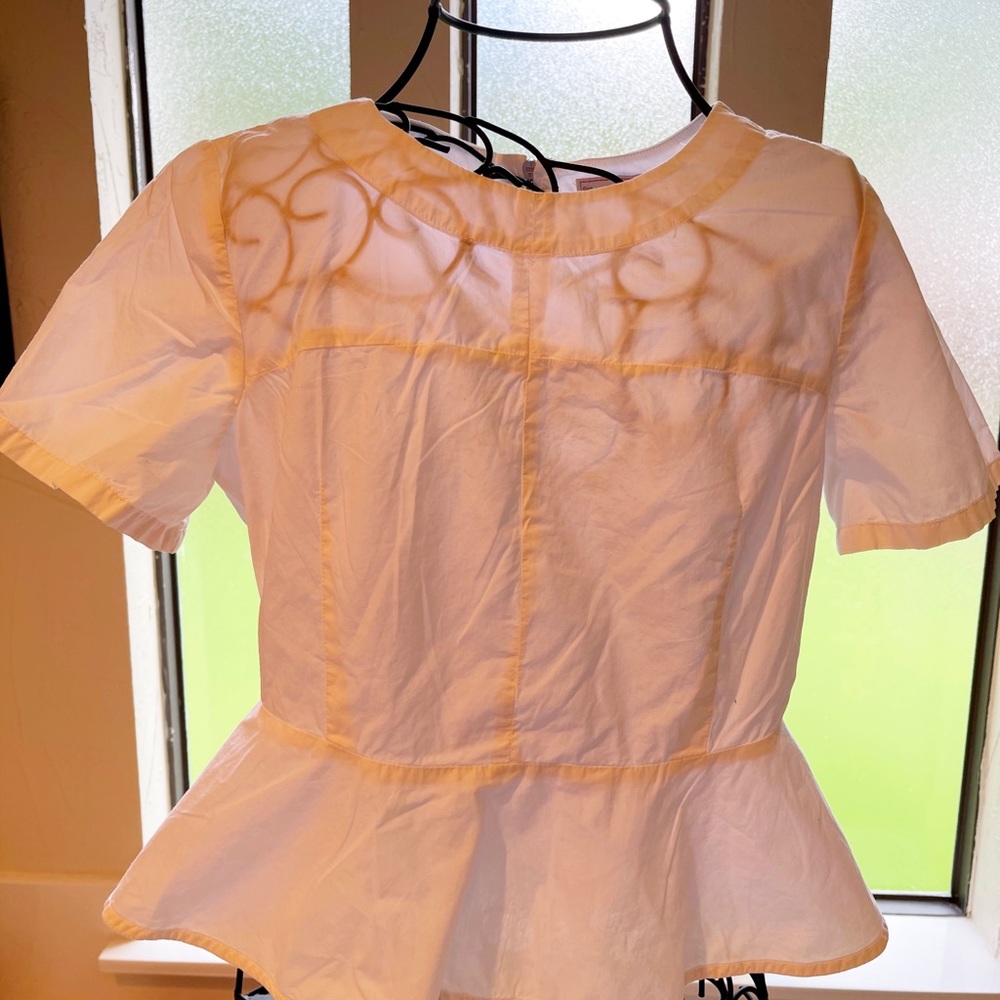 Gap petite small white peplum top